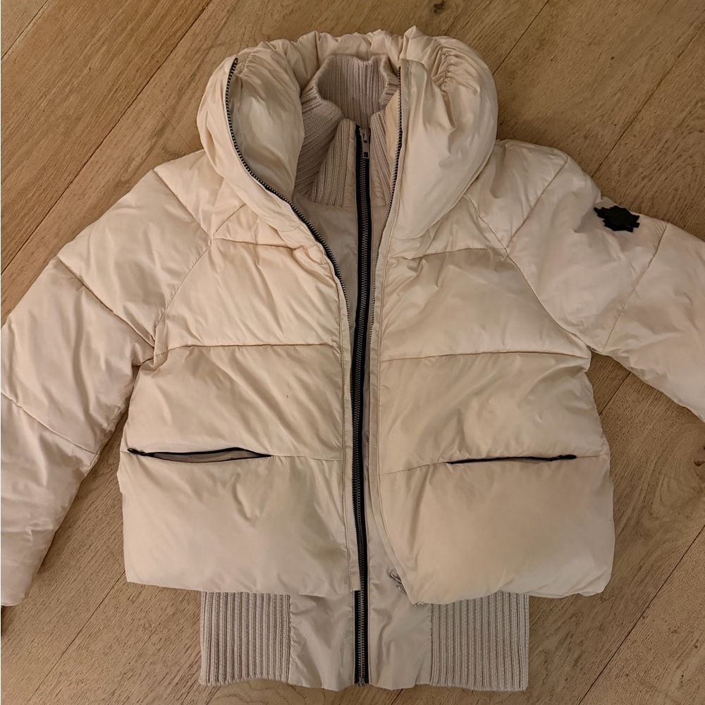 Elegant Beige Puffer Jacket for Women